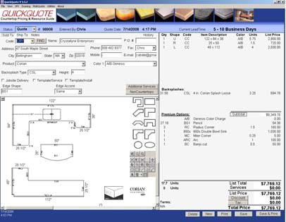 Click to See the QuickQuote Main Window