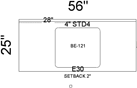 Drawn Rectangle Countertop Example